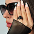 Emerald, Oversized & Oval Collection - Silicone Rings with Metal Frame - Set of 3